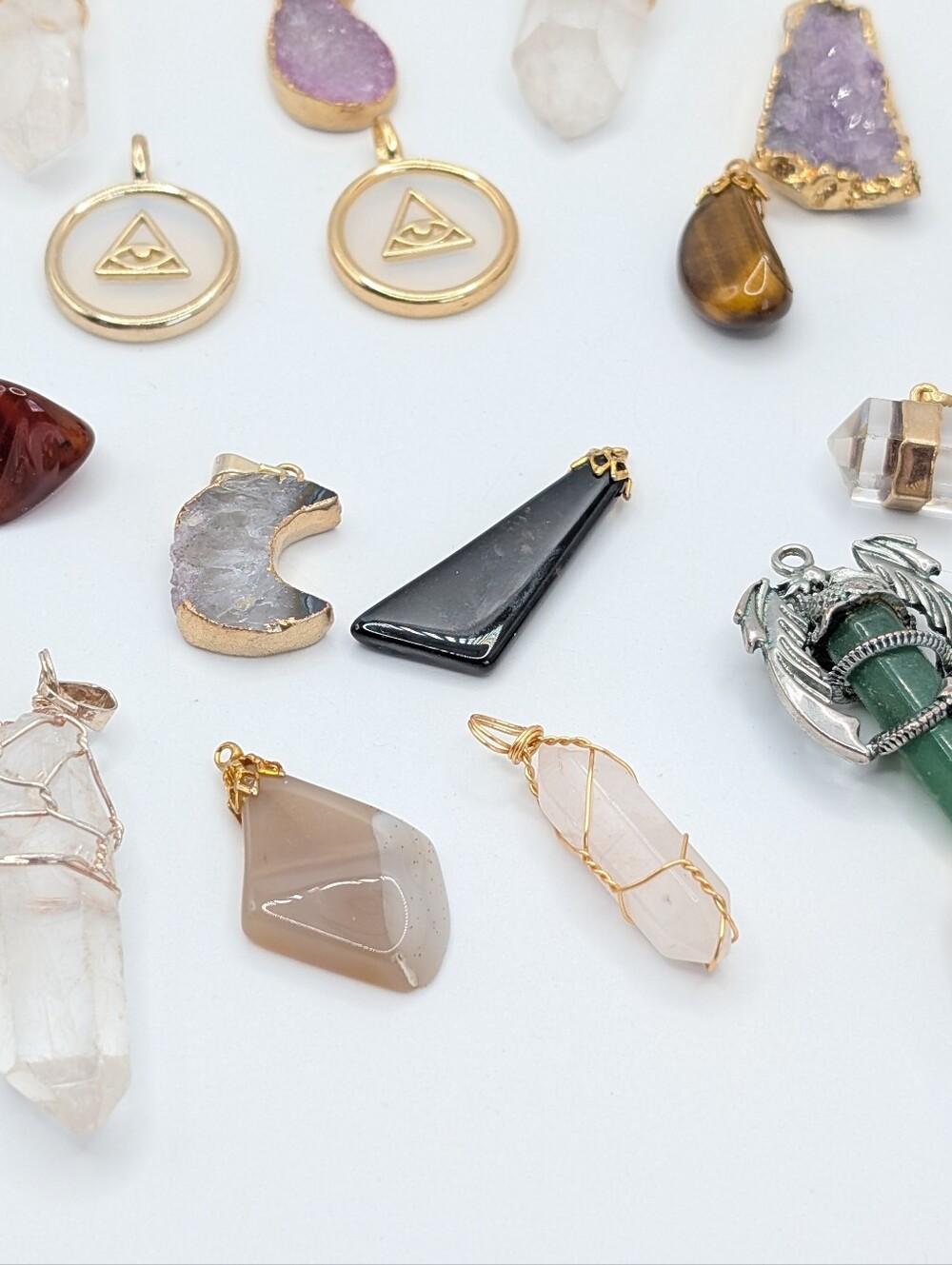 Mixed Gemstone Pendant Lot of 28 - Picture 5 of 7